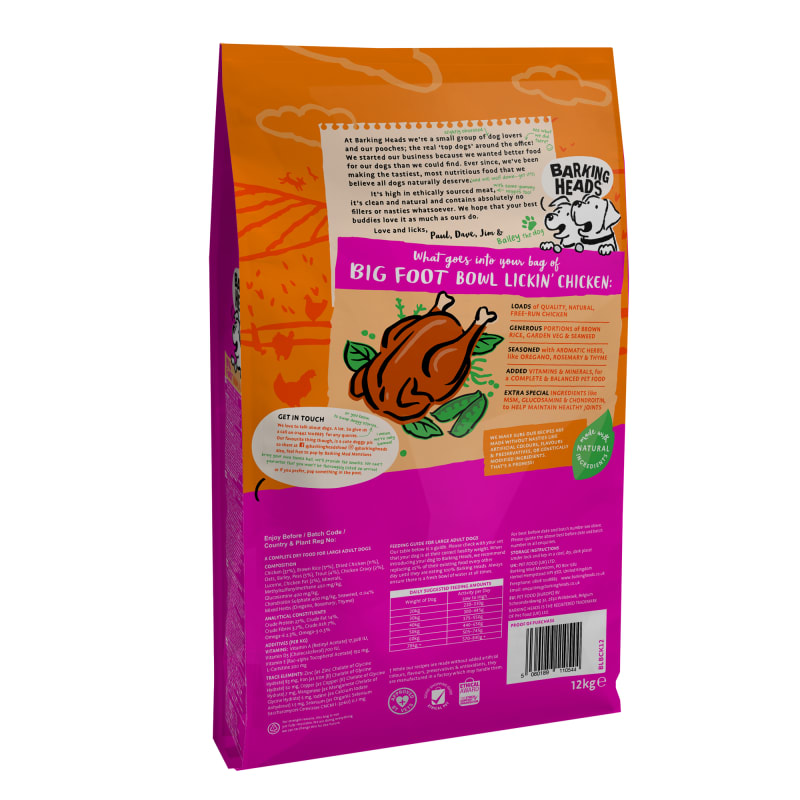 Barking Heads Big Foot Bowl Lickin Pet Supermarket