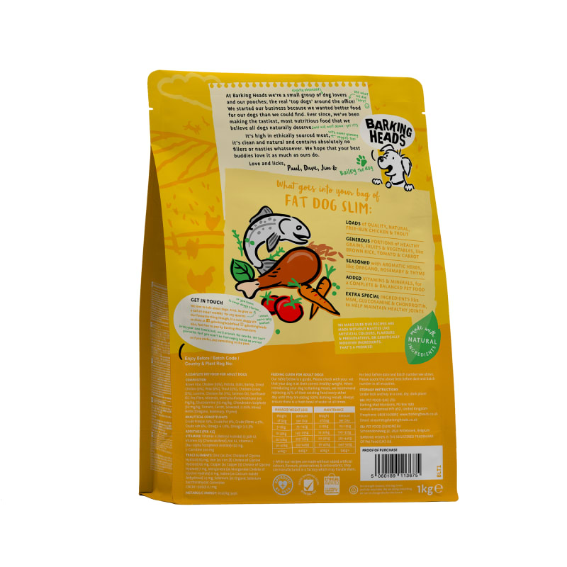 Barking heads fat outlet dog slim 12kg