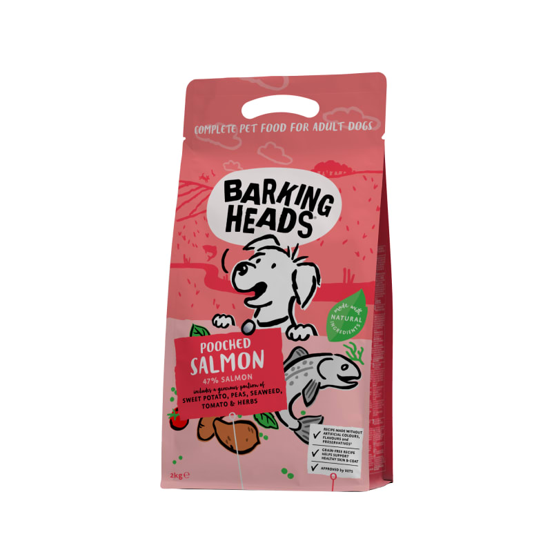 Barking Heads Grain free Adult Dry Dog Food Pooched Salmon 2kg