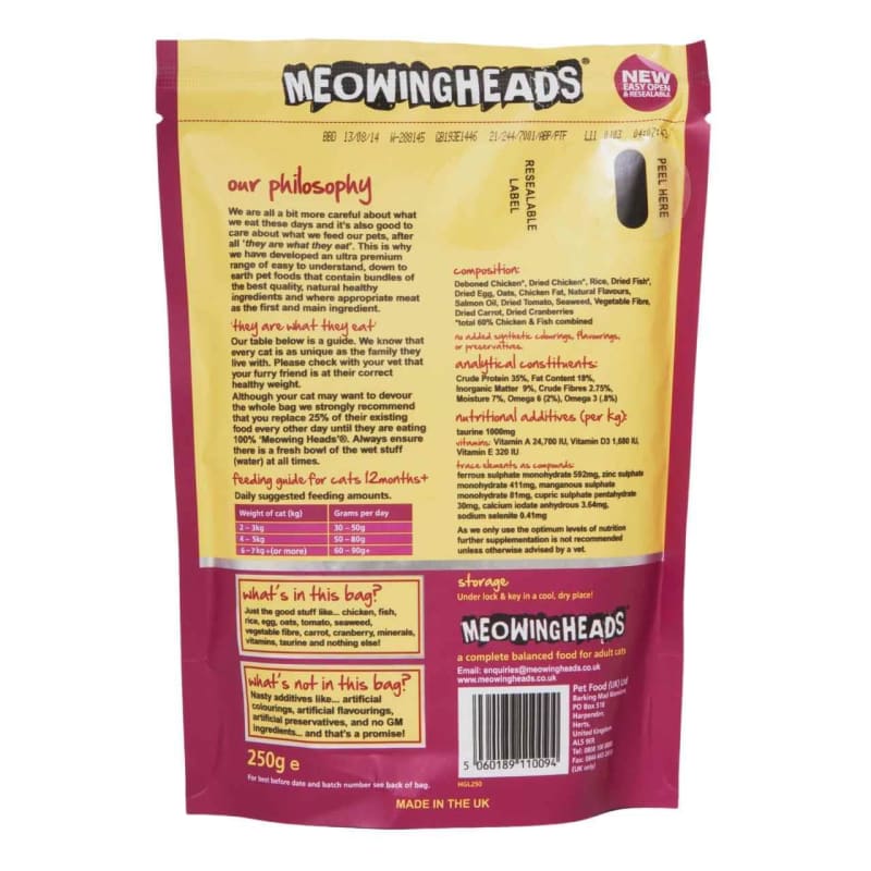 Meowing heads wet cat sales food