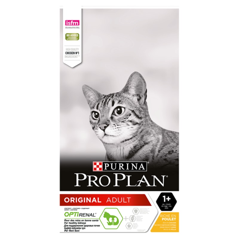 Purina Pro Plan OptiRenal Original Adult Dry Cat Food Chicken 10kg Chicken