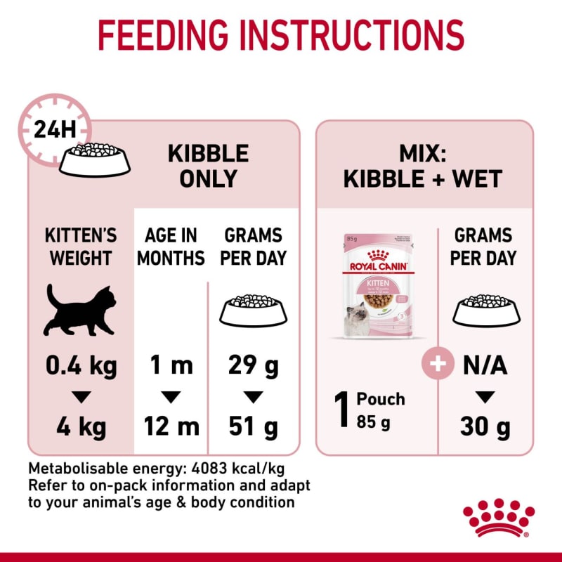How much kibble top to feed kitten