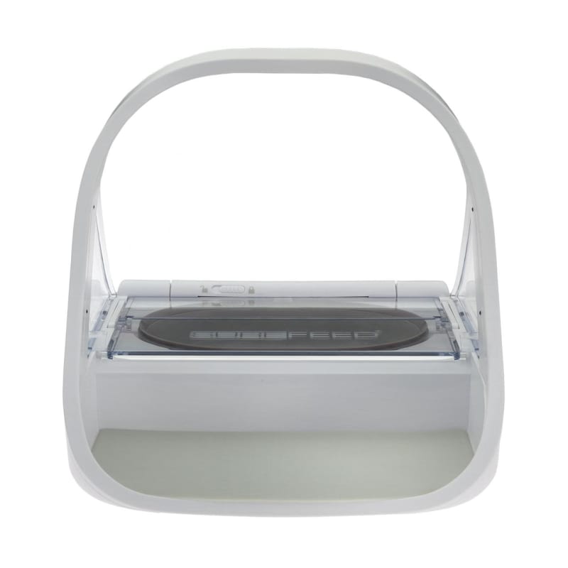 Microchip cat food dispenser outlet