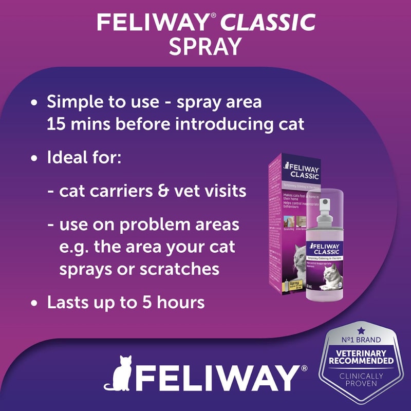 FELIWAY CLASSIC Calming Pheromone Spray for Cats 60mL