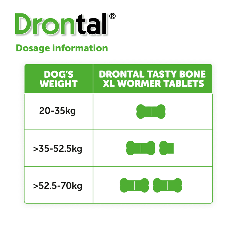 Drontal Tasty Bone XL Wormer Tablets Pet Supermarket