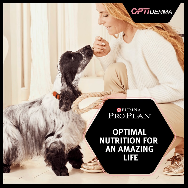 Purina Pro Plan OptiDerma Sensitive Skin Medium Adult Dry Dog Food Salmon 3kg Salmon
