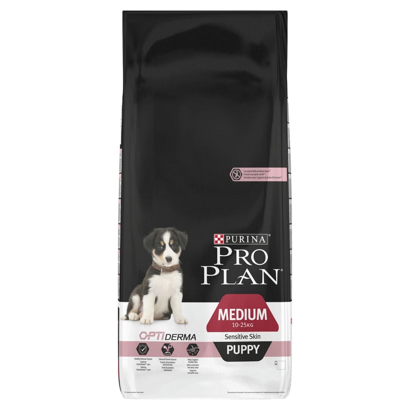 Pro plan medium puppy sensitive best sale skin optiderma