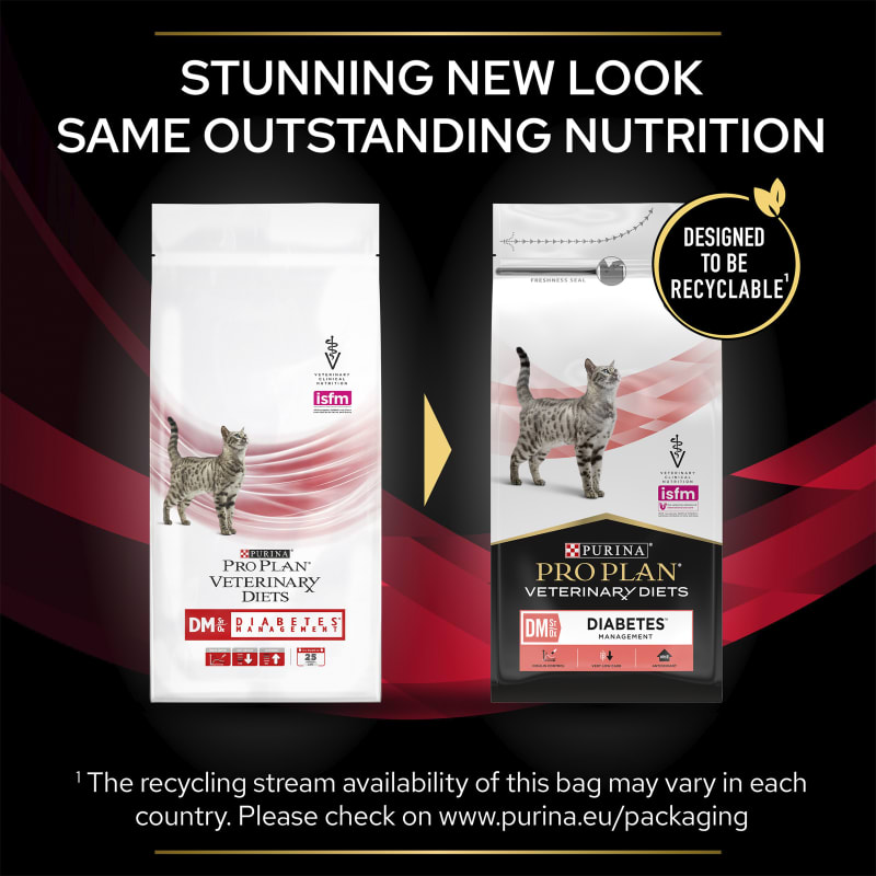 Purina Pro Plan Veterinary Diets DM Diabetes Management Adult Wet Cat Food Chicken 1.5kg Chicken