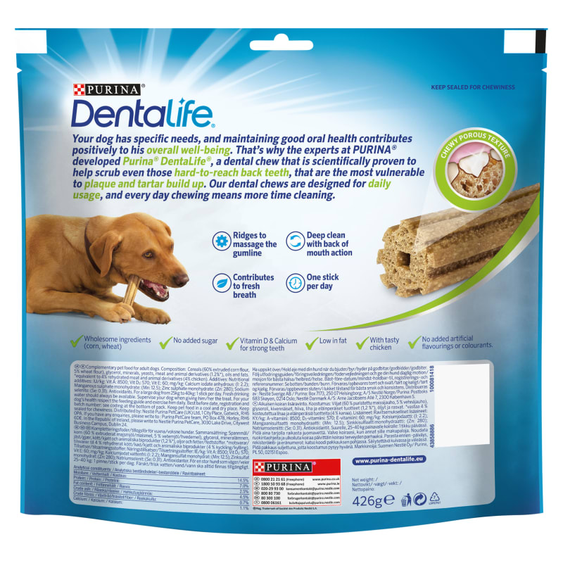 Dentalife dog hotsell treats large