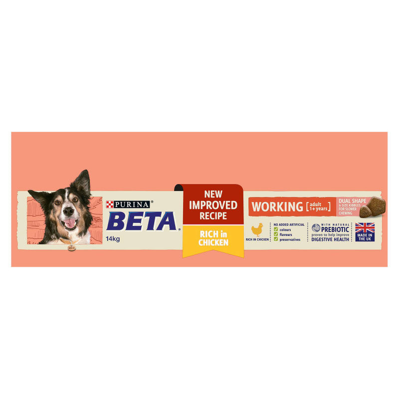 Beta working dog food outlet
