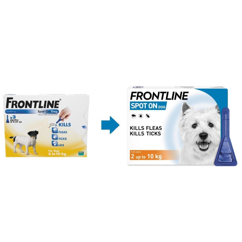 Frontline flea treatment small dogs discount