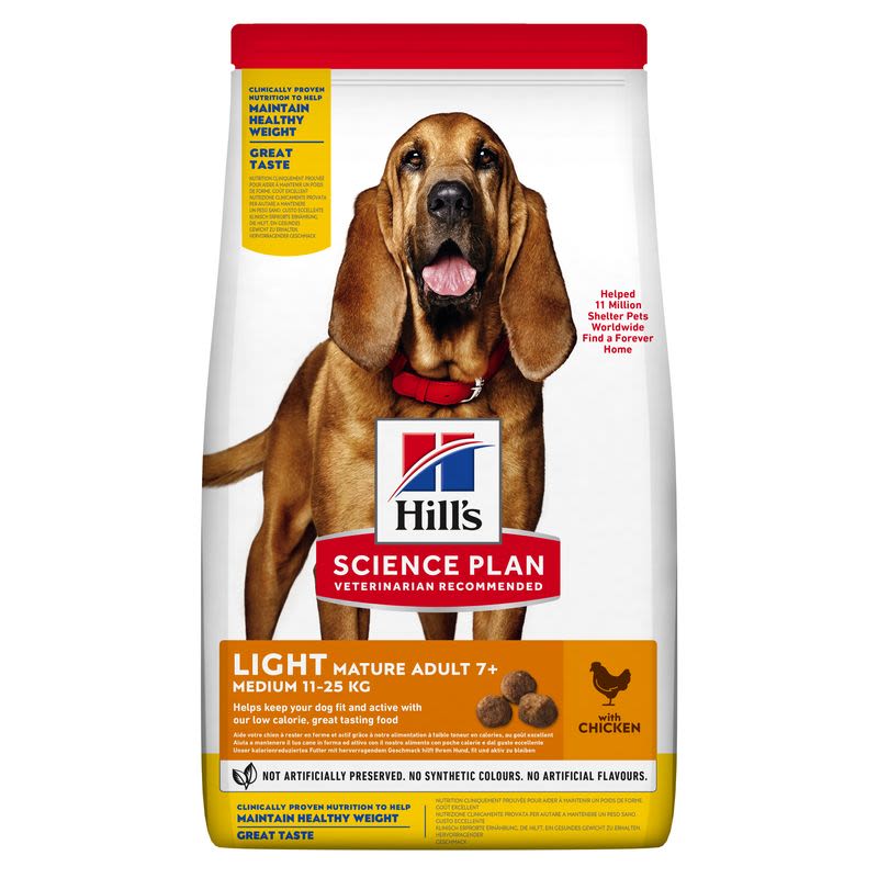 Science plan light shop dog food