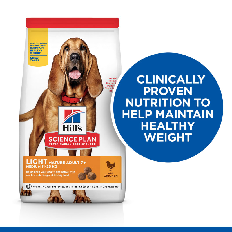 Hills science plan sales mature light dog food