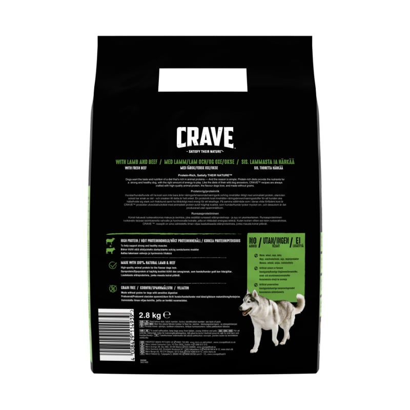 Crave dog clearance food nutrition