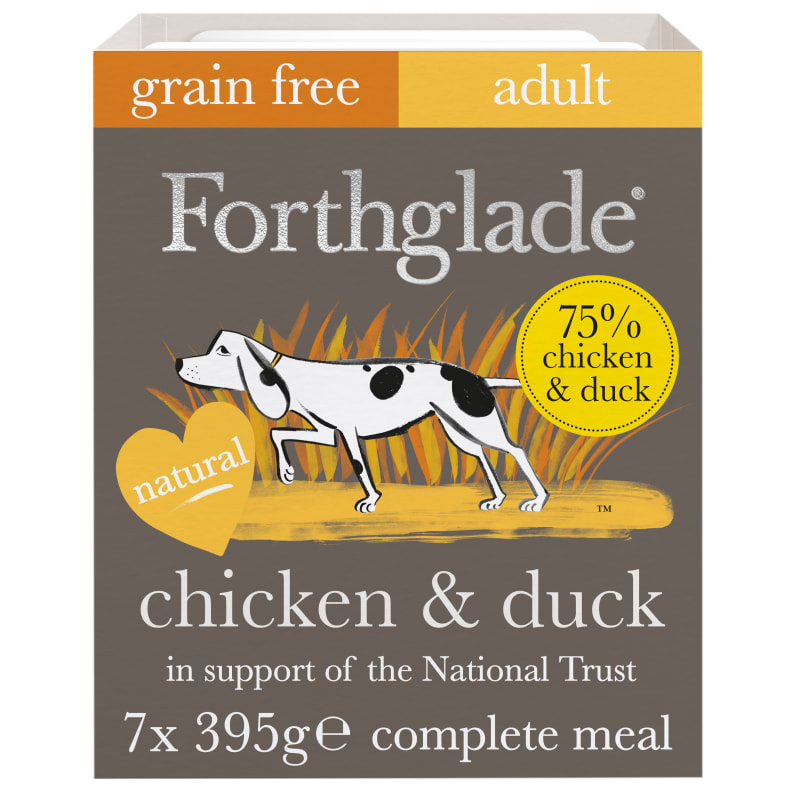 Duck and pear dog food top