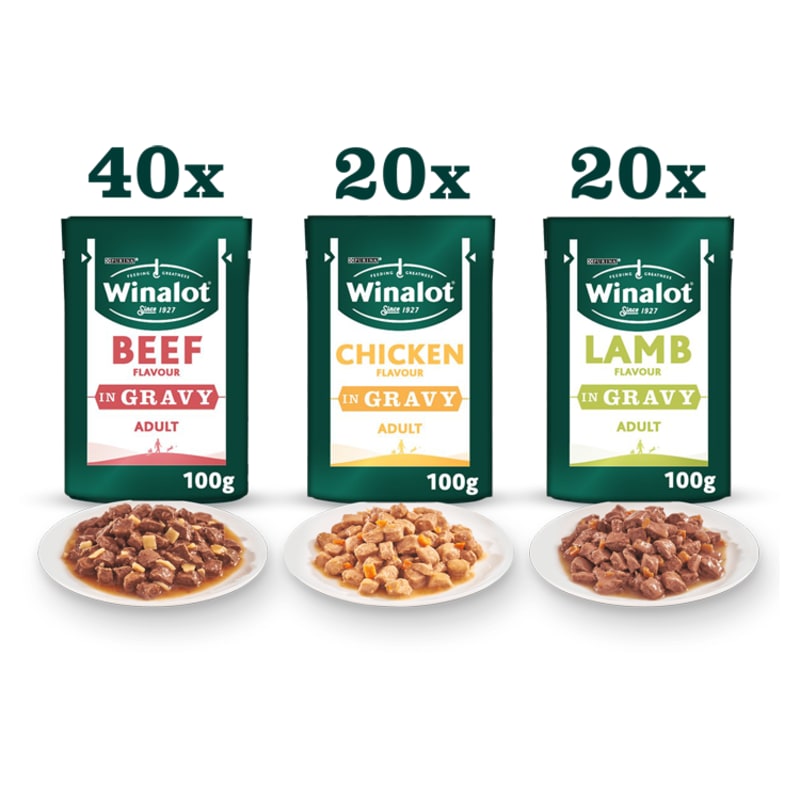 WINALOT Dog Food Pouches Mixed In Pet Supermarket