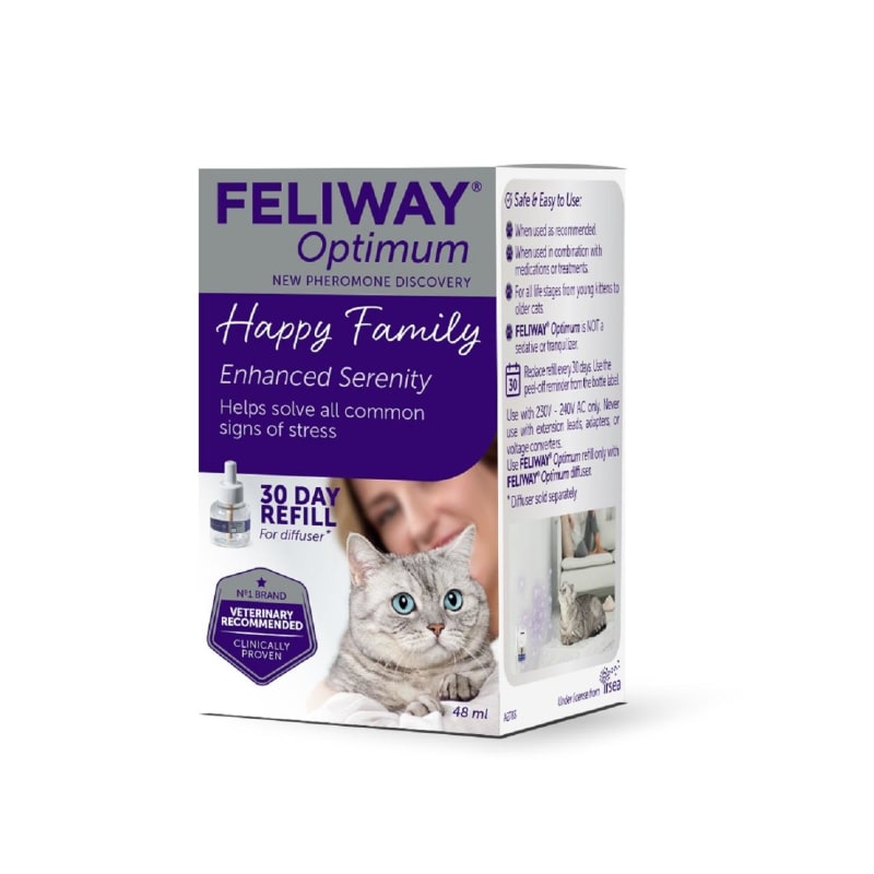 Feliway Cat Optimum Enhanced Calming Pheromone 30 Day Diffuser Refill