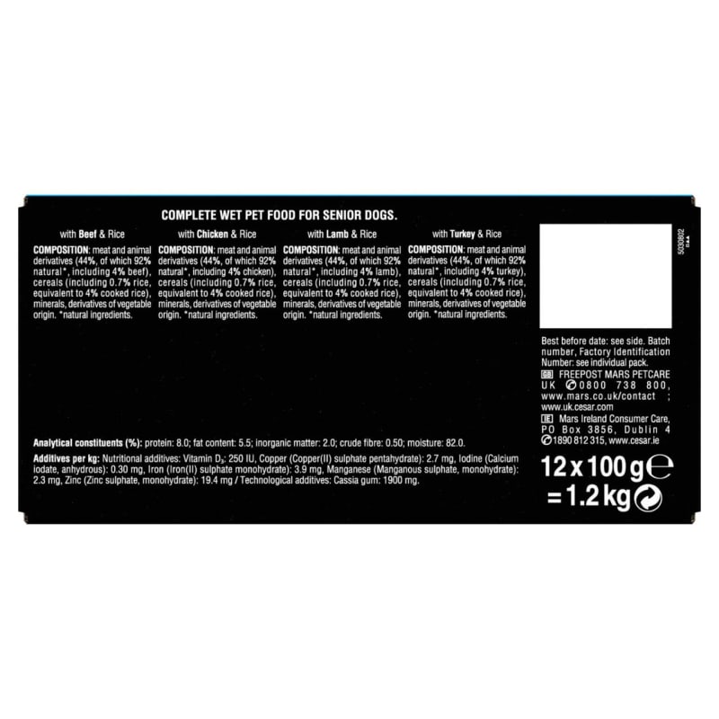 Cesar senior dog outlet food pouches