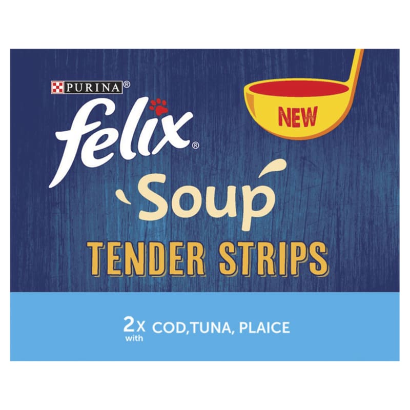 Felix Soup Cat Food Fish Selection Tender Strips 6×48g, Pack of 8 :  : Pet Supplies