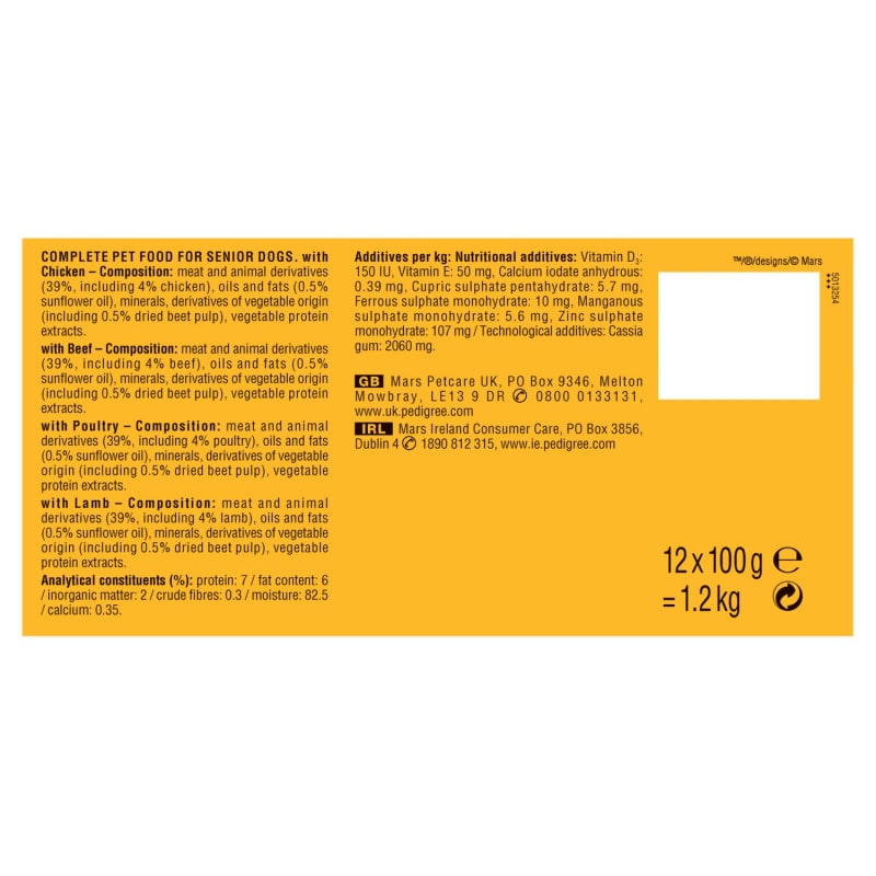 Pedigree Vital Protection Senior Wet Pet Supermarket