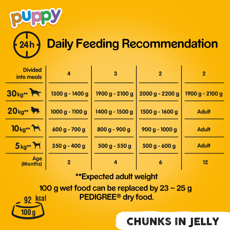 Pedigree puppy wet food hot sale
