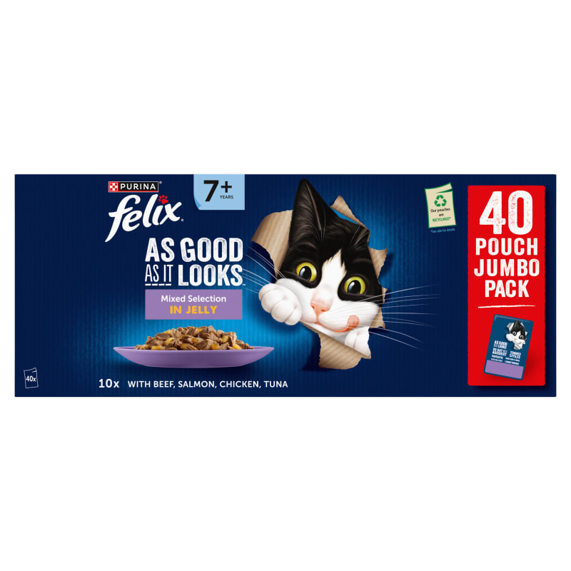Felix senior cat food offers hotsell