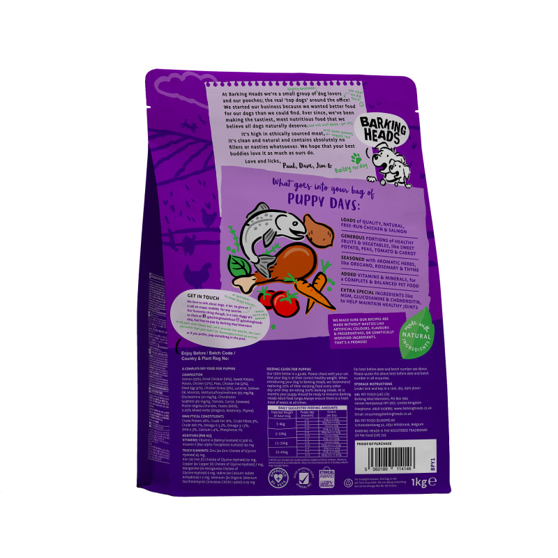 Barking heads puppy days grain free outlet