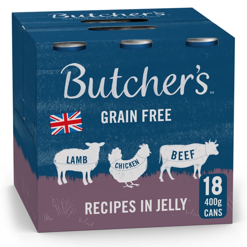 Butcher s Grain free Adult Wet Dog Food Beef Chicken Lamb 18 x 400g Beef Chicken Lamb