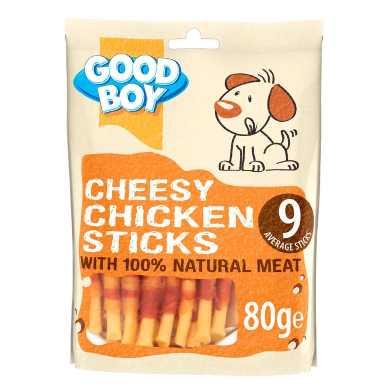 Good Boy Sticks Dog Treats Chicken Cheese 4 x 80g Cheese Chicken