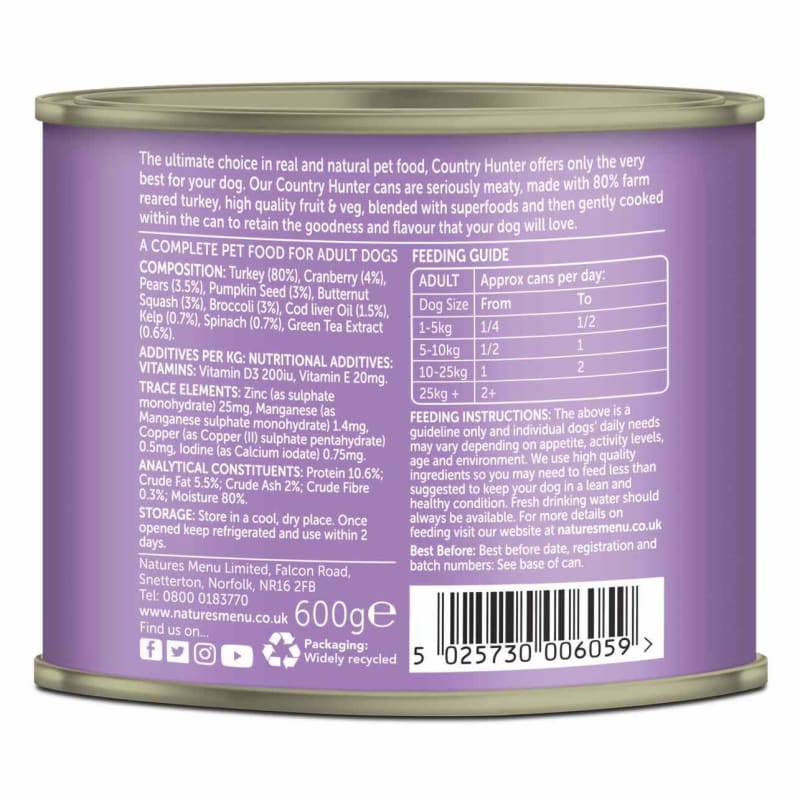 Natures menu store feeding guide