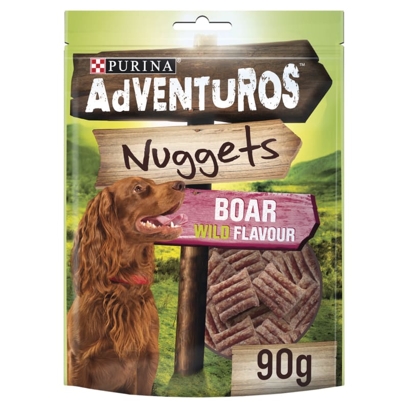 Purina Adventuros Nuggets Low Fat Dog Treats Boar Wild 90g Wild Boar