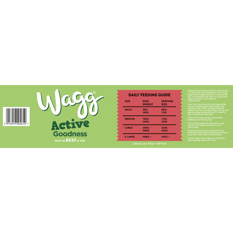 Wagg Active Goodness Adult Dry Dog Pet Supermarket