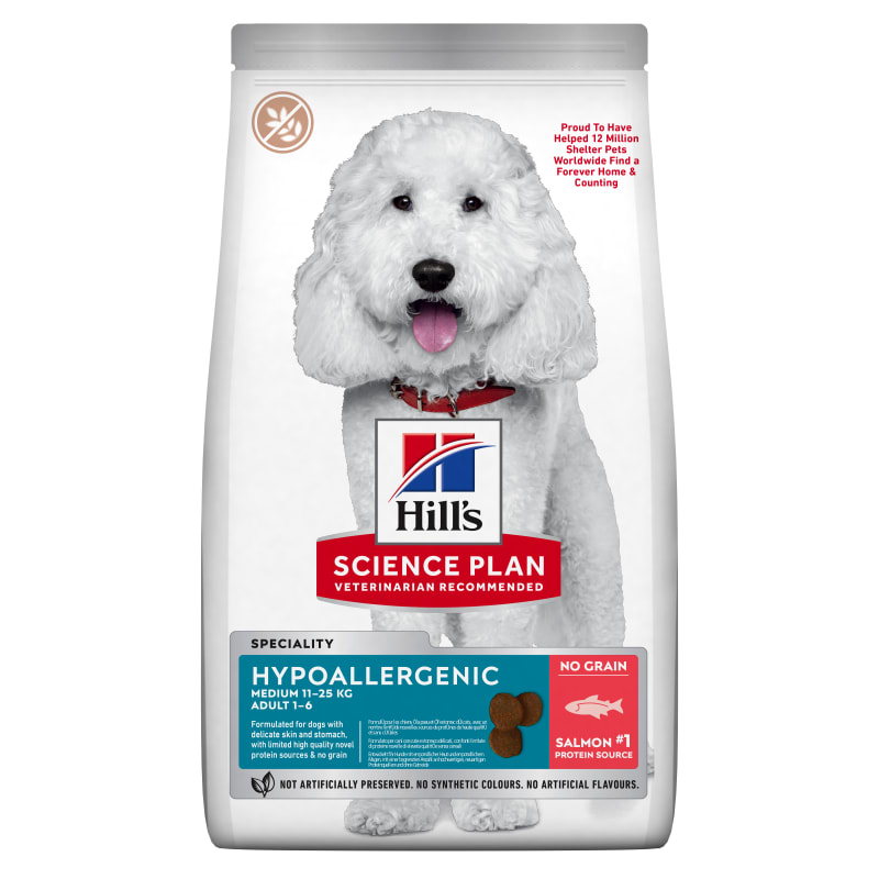 Hill s Science Plan Hypoallergenic Medium Adult Dry Dog Food Salmon 2.5kg Salmon
