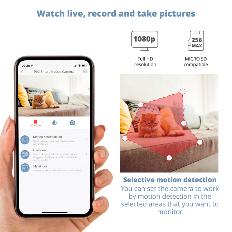 Catit Pixi Cat Smart Mouse Camera Pet Supermarket