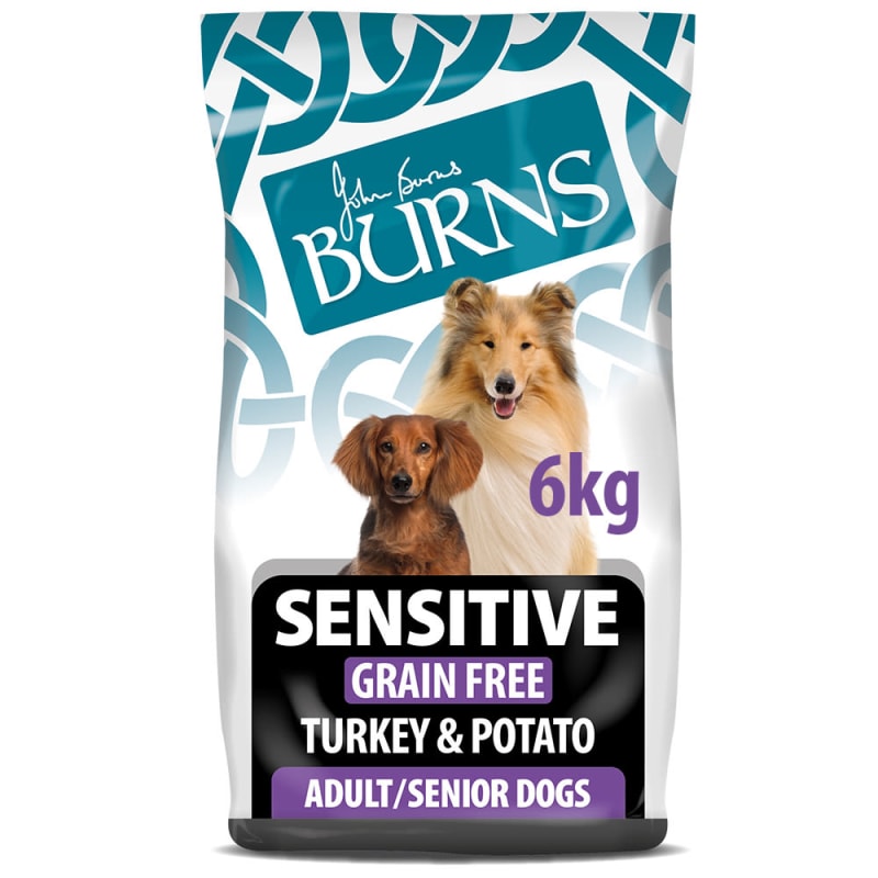 Burns Grain free Sensitive Adult Senior Dry Dog Food Turkey Potato 12kg Turkey Potato