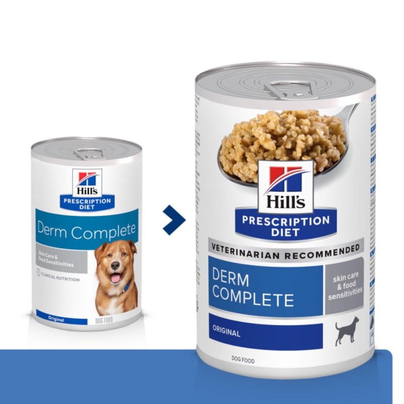 Hill s Prescription Diet Derm Complete Skin Care and Food Sensitivities Wet Dog Food Original 12 x 370g Original