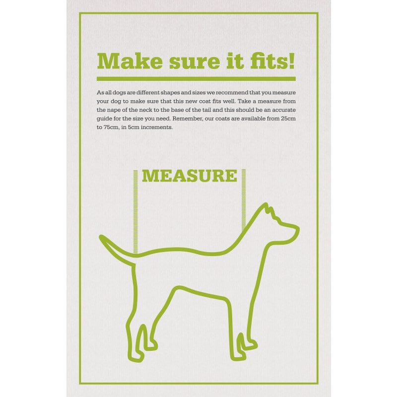 How to measure a dog for a coat deals uk