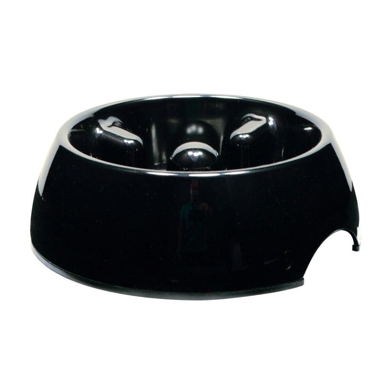 Dogit Anti Gulping Black Dog Bowl Medium 600ml