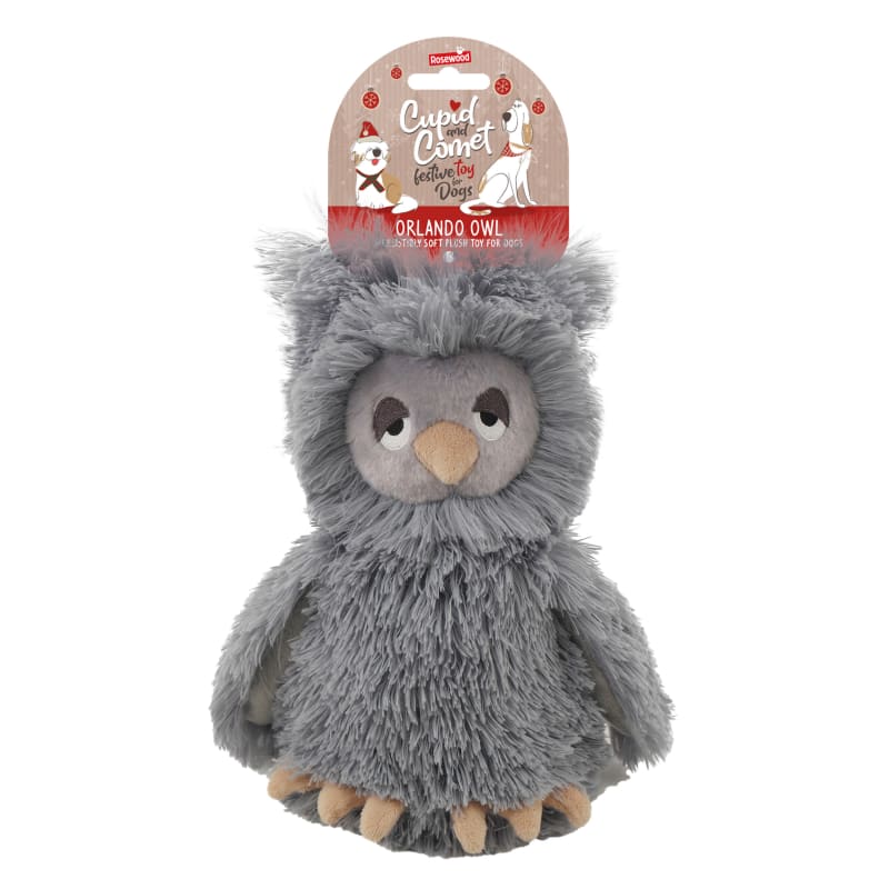 Rosewood Christmas Orlando Plush Owl Pet Supermarket