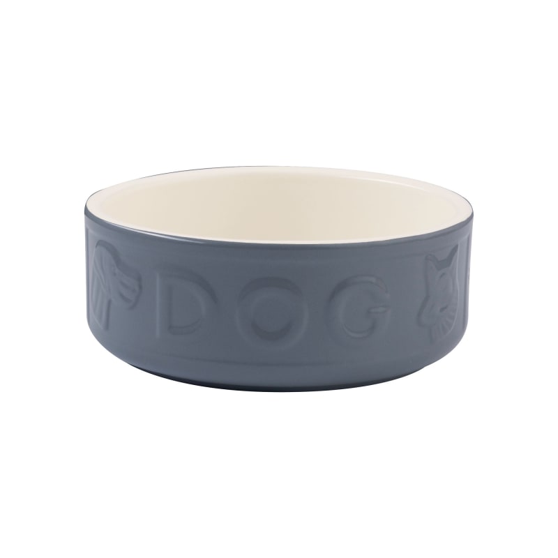 Mason Cash Lettered Grey Dog Bowl 15cm