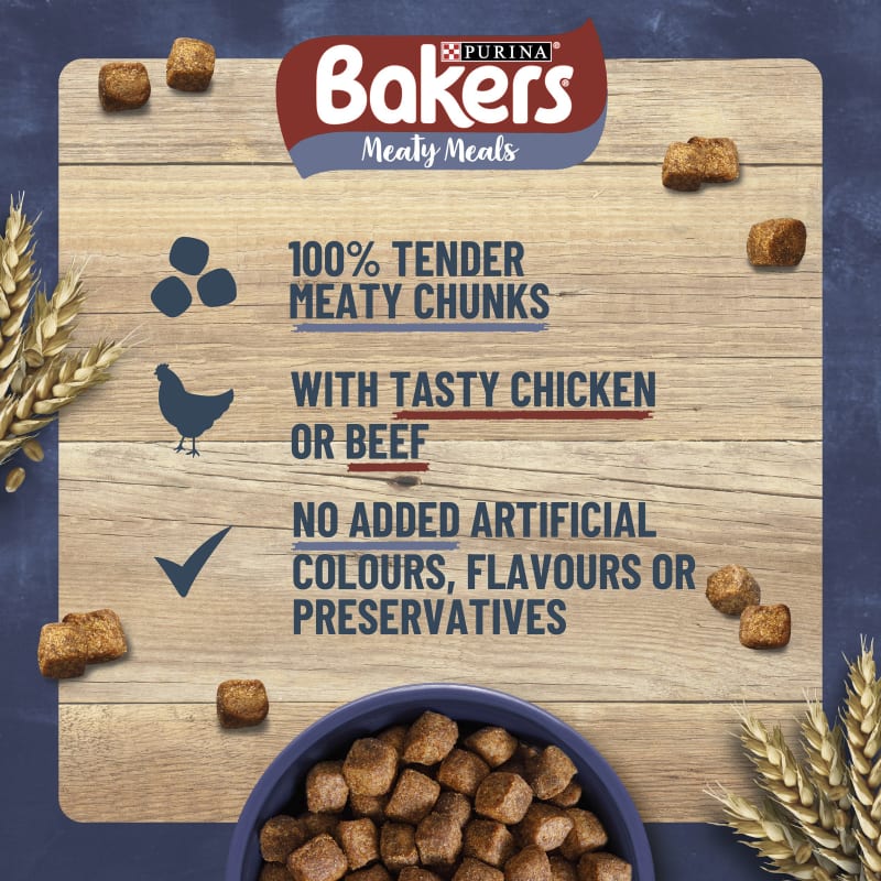 Bakers Meaty Meals Chicken Adult Dry Pet Supermarket