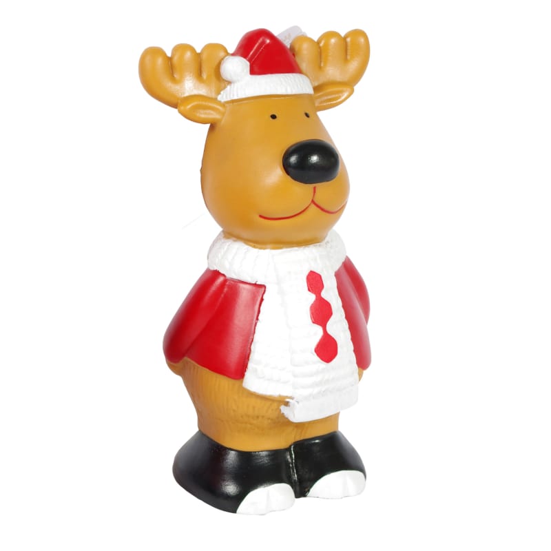 Squeaky Vinyl Reindeer Dog Toy Pet Supermarket