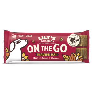 Lily s Kitchen On The Go Mealtime Bars Dog Treats Beef with Spinach Cinnamon 40g Beef with Spinach Cinnamon