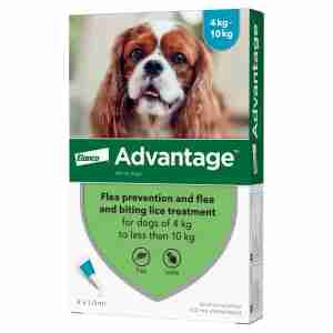 Advantage 100 for Dogs 4-10kg - 4 pipettes