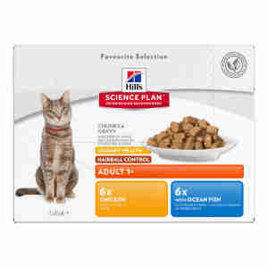 Hill's Science Plan Adult Urinary Hairball Control Multi Pack Cat Food