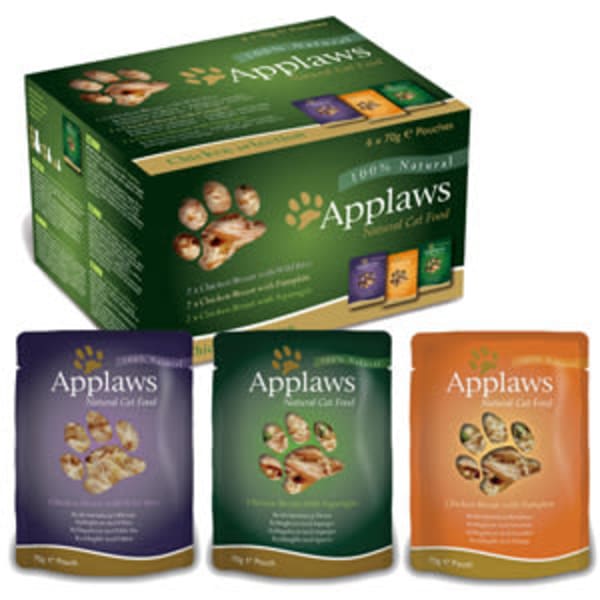 Image of Applaws Natural Cat Food Pouches, 12 x 70g - Chicken & Asparagus