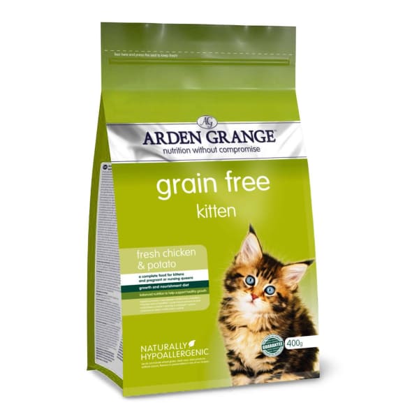 Image of Arden Grange Grain-Free Kitten Dry Cat Food - Chicken & Potato, 400g