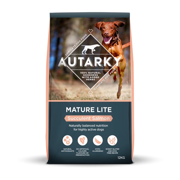 Image of Autarky Mature Lite Succulent Dry Dog Food - Salmon, 12kg - Salmon