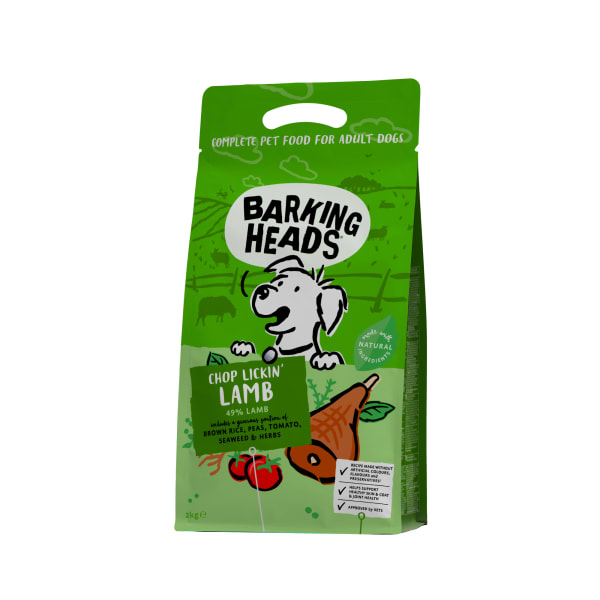 Image of Barking Heads Chop Lickin' Lamb Adult Dry Dog Food, 2kg