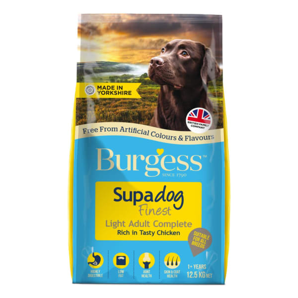 Image of Burgess Supadog Light Adult Complete Dry Dog Food - Chicken, 12.5kg